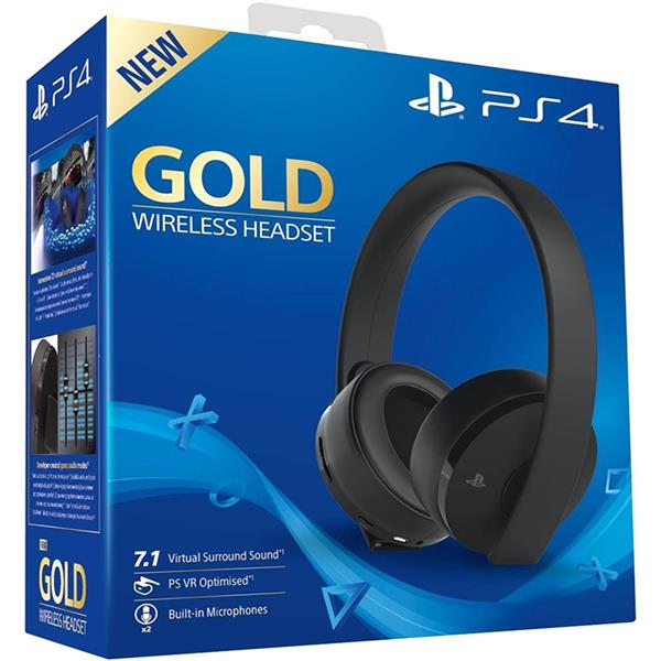 Sony PlayStation Gold Wireless Headset 7.1 Surround Sound PS4 New Version